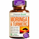 Moringa + Kurkuma Curcumin Supplement voor gezamenlijke gezondheid, Gut Health, Energie en Immune Ondersteuning - Totale Wellness Formule - Tumerische Curcuma met zwarte peper & Moringa Pure Capsules - 60 Tel.