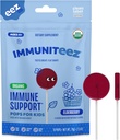 Immuniteez Biologische Vlierbessen Lolly's voor kinderen - Immune Ondersteuning met vitamine C, D, E, Zink en Biologische Honing - Glutenvrije Kids Vitaminen - 10 Telzak