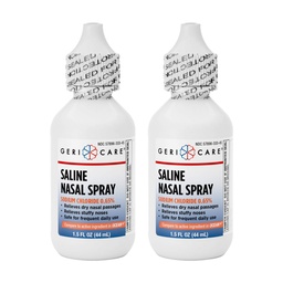 GeriCare Saline Nasal Spray 1.5 FL OZ Moisturizing Spray Sodium Chloride 0.65% (Pack of 2)
