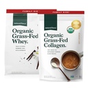 Natuurlijke kracht Gras Fed Biologische Wei Proteïne Poeder Vanille Smaak 5 lb Biologische Clean Collageen Peptiden Poeder Unflavored, 32oz