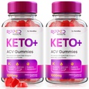 NutraRize (pakket van 2 geripte resultaten Keto ACV Gummies Geavanceerd gewichtsverlies, GeripteResultaten Reviews (120 Gummies)