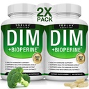 Dim Supplement 910 mg Plus BioPerine Complex - Diindolylmethaan ter ondersteuning van hormoonbalans en oestrogeen Metabolisme, helpt met Menopauze Acne PCOS Better Skin Bodybuilding, voor mannen Vrouwen, 60 capsules