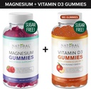 Suikervrije Magnesium Gummies (60 Gummies) & Sugar-Free Vitamine D Gummies (180 Gummies)