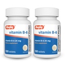 Rugby Vitamine B-6 tabletten - 25 mg vitamine B6 - Dieetsupplement - 100 Tellen (2 verpakkingen)