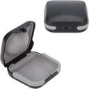 Beschermhoes voor reishoortoestellen Hard Small Splashproof 2.16"*2.04"*0.39" Gekussend interieur voor 2 hoortoestellen, ITE, RIC, CIC (zwart)