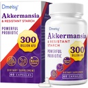 GLP ONE Supplement - 300 miljard AFU Akkermansia Muciniphila, Akkermansia Probiotic for Women & Men, for Boost , Digestief, Gut, Immunity, Enhanced Gut Lining Function & Intestinal Walls, 60 Count