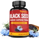 Pure Black Seed Powder Capsules 750mg - Premium supplement voor immuniteit, spijsvertering, huid, haar en lichaamsbalans - 90 pillen voor 3 maanden levering