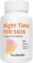 Collageen Peptides L-Glutathione Vitamine C GABA Astaxanthine Vitamine E,Support Skin Health,90 Capsules