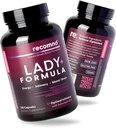 Voeding - Lady+ Formule, Multivitamine voor vrouwen versterkt met Ashwagandha, Lions Mane, en meer, Energie en Hormone Balance voor vrouwen, 120 Capsules