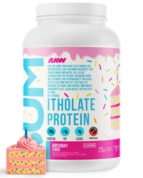 RAW Whey Isolaat Proteïnepoeder, Verjaardagstaart (CBUM Itholate Protein) - 100% Grass-Fed Sports Nutrition Powder for Muscle Growth & Recovery - Low-Fat, Low Carb - 25 Servers