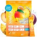 Swigg Electrolytes Poederverpakkingen - Geen suiker Multivitamine Hydration Powder, suikervrije Electrolyte Drink Mix met vitamine B12, B5, B6, C, D en Folaat, Multi Vitamine Water, Tropische Fusion - 30 Sticks