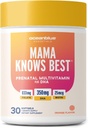 Oceanblue Essentials Mama kent de beste . 30ct Prenatal Multivitamine met Omega-3 DHA Ondersteunt een gezonde zwangerschap Eenvoudig doorslikken Softgels Smakelijk Oranje smaak