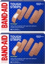 Band-Aid Brand Tough Strips Adhesive Bandages for Wound Care, Durable Protection for Minor Cuts and Scrapes, All One Size, 2 Pack