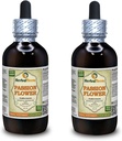 Passiebloem (Passiflora Incarnata) Tinctuur, Biologische Gedroogde Kruidenvloeistof Extract (Grote Naam: HerbalTerra, Trots Made in USA) 2x4 fl.oz (2x120 ml)