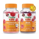 Levensvatbare Magnesium Kids + Iron & Vitamin C Kids, Gummies Bundle - Grote Proeverij, Vitamine Supplement, Glutenvrij, GGO-vrij, Kauwgom