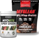 Myogenix Myovite Supergreens Powder & Myolean Chocolate Whey Protein Bundle 