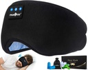 MUSICOZY Slaapkoptelefoon Bluetooth 5.4 Headband Slapend Oogmasker voor mama Vrouwen Mannen Draadloze Muziek Oordopjes Oortelefoons voor Side Sleepers Ingebouwde HD Speakers Cool Gadgets Unieke Gifts